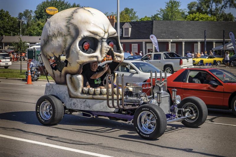 Das Skullmobil auf der Woodward Dream Cruise