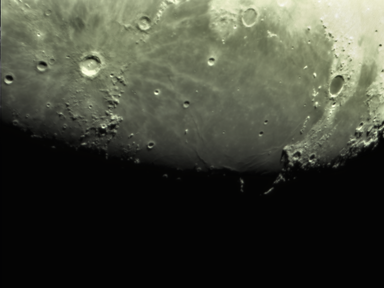 Sonnenaufgang auf dem Mond