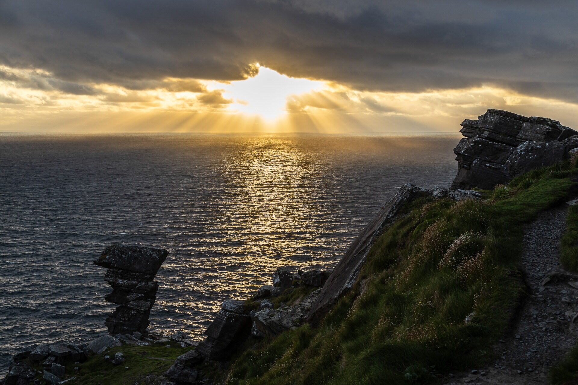 Sonnenuntergang Cliffs of Moher